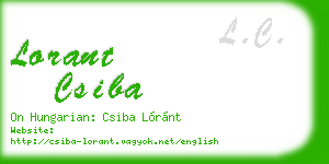 lorant csiba business card
