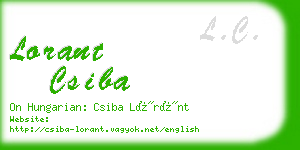 lorant csiba business card